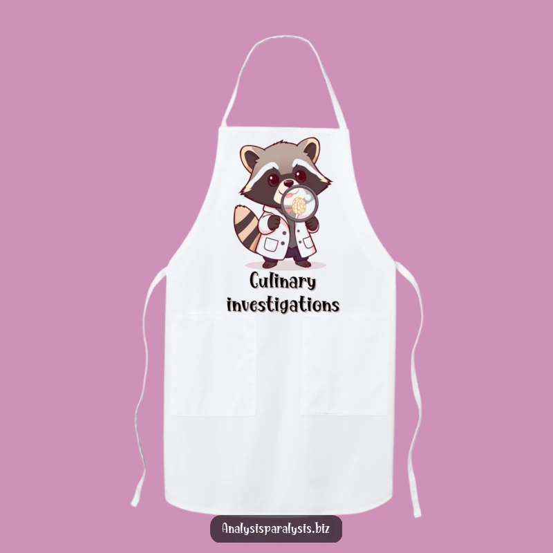 Funny Raccoon Scientist Apron: Tiny Lab Kitchen Wear, a Hilarious Cooking Gift