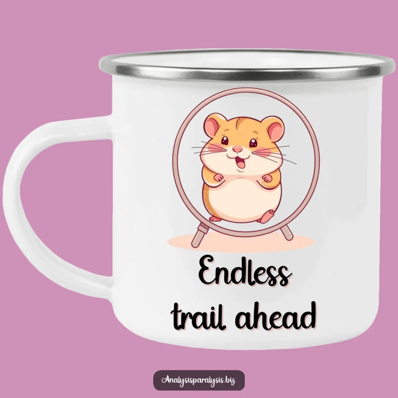 Funny Hamster Wheel Camping Mug: Hilarious Outdoor Gear for Determined Campers