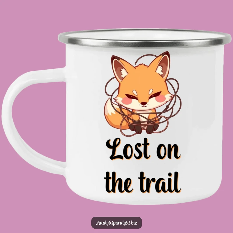Funny Fox Tangled Camping Mug: Durable Thinker Cup, Your Quirky Outdoor Gift