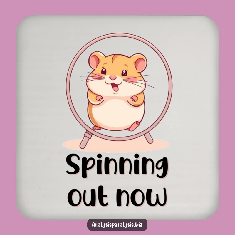 Funny Hamster Wheel Coaster: Hilarious Protector for Determined Drinkers
