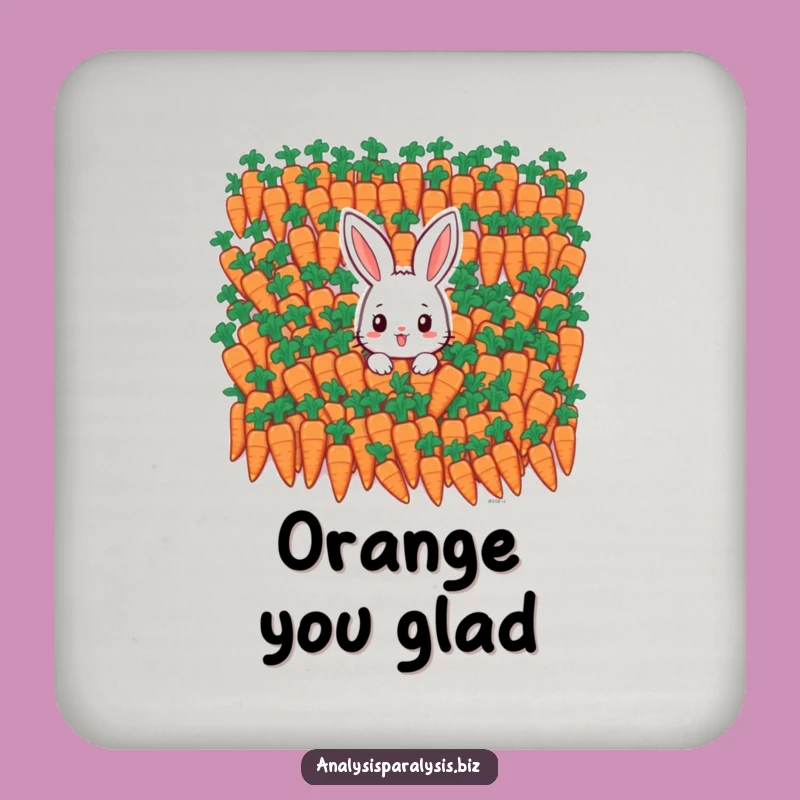 Funny Bunny Carrot Coaster: Hilarious Veggie Protector for Overwhelmed Tables