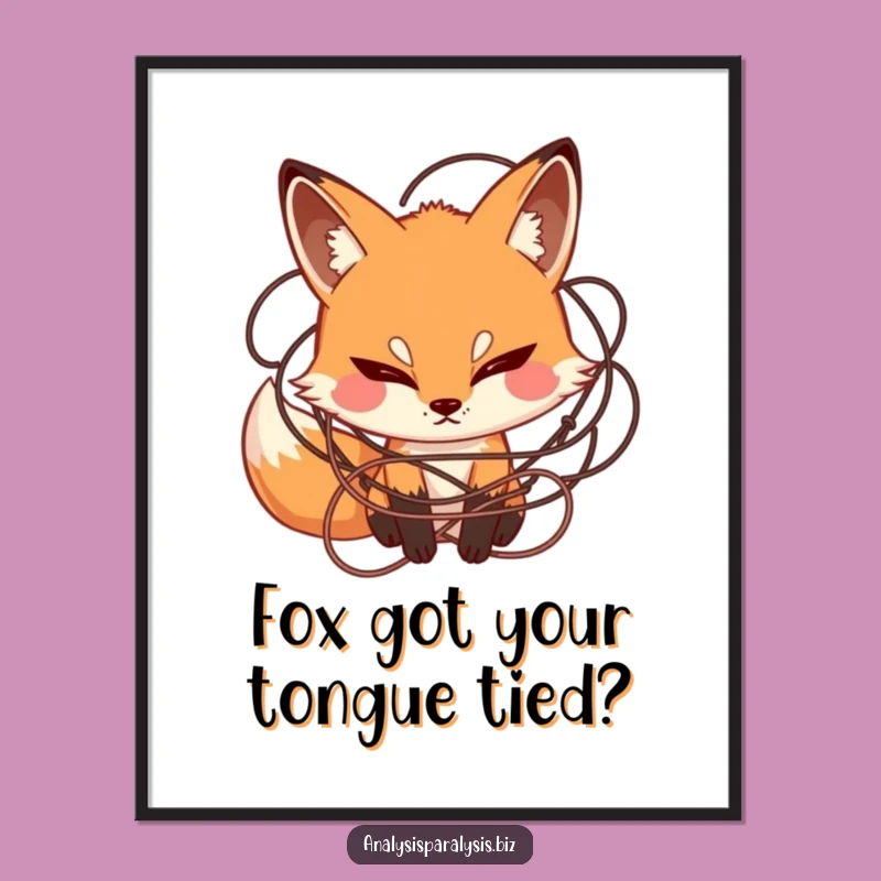 Free Printable Fox Wall Art: Funny Tangled OTC Downloadable for Whimsical Decor!