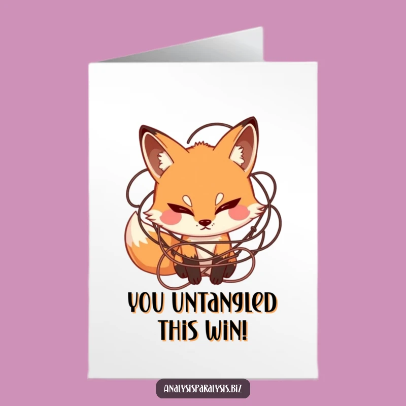 Free Printable Fox Congrats Card: Humorous Tangled OTC Downloadable for Overcoming Hurdles!
