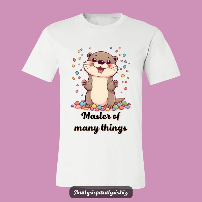 Funny Otter Juggling T-Shirt: Cheerful Acrobat Tee, a Playful and Funny Gift