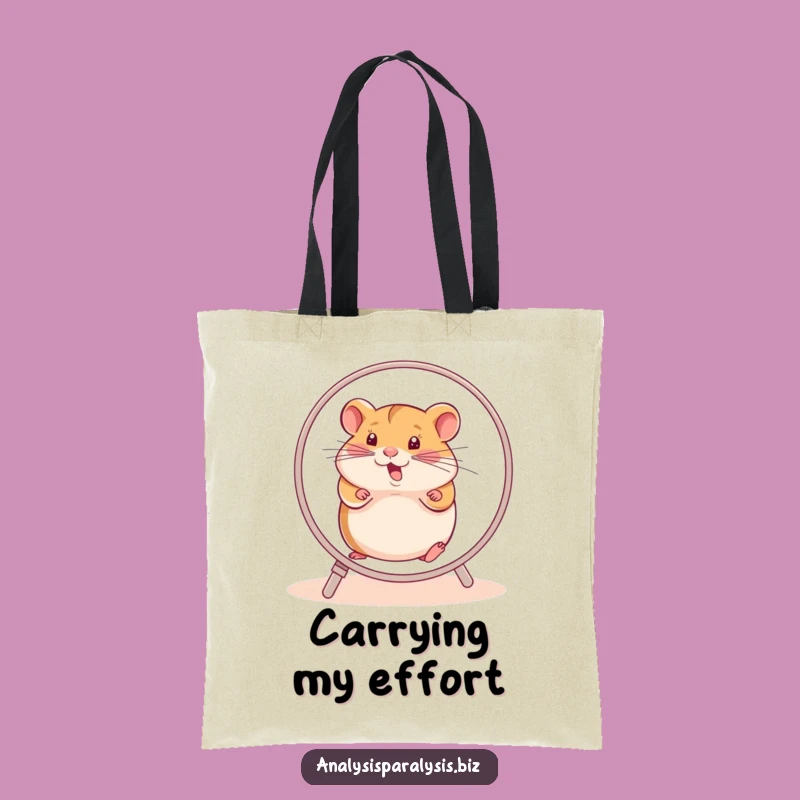 Funny Hamster Wheel Tote Bag: Hilarious Carry-All for Going Nowhere Fast