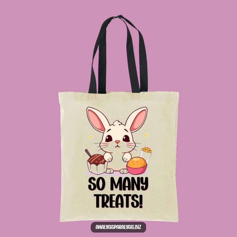 Funny Bunny Snack Tote Bag: Indecisive Carry-All, a Practical and Funny Gift