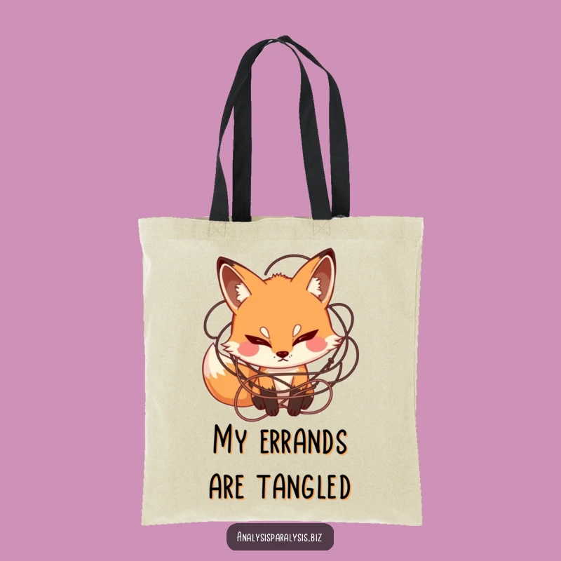 Funny Fox Tangled Tote Bag: Curious Explorer Bag, a Practical and Funny Gift